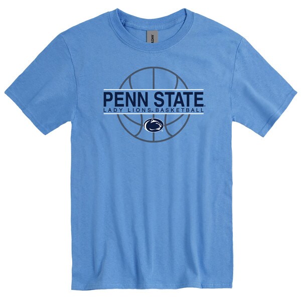 short sleeve t-shirt Carolina Blue with Penn State Lady Lions Basketball